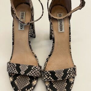 Steve Madden- Snake Skin 4' Block Heels